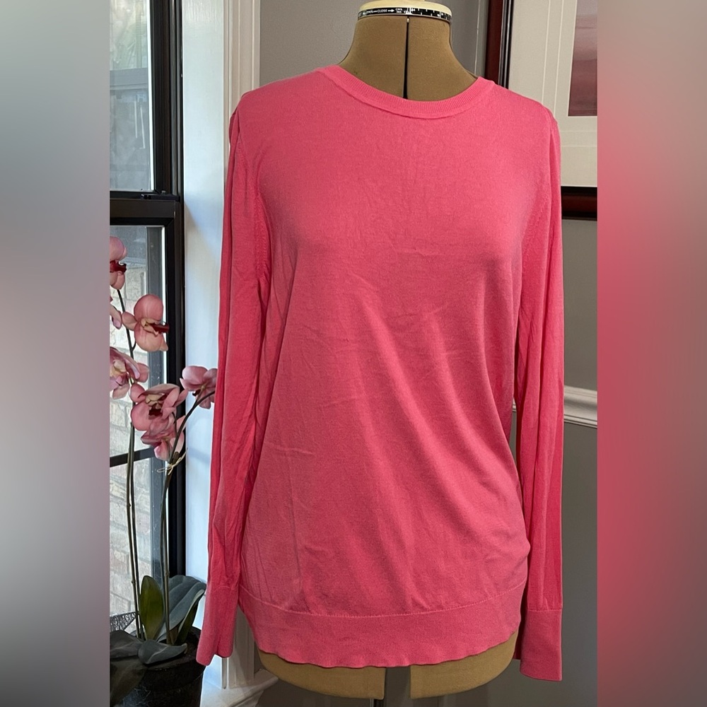 LOFT sz XL Vibrant Pink Knit Sweater